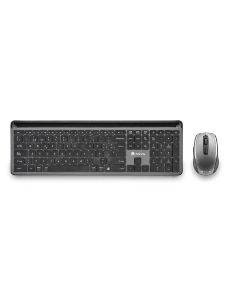 NGS ECLIPSE teclado Ratón incluido Hogar   Oficina RF Wireless + Bluetooth QWERTY Inglés Gris