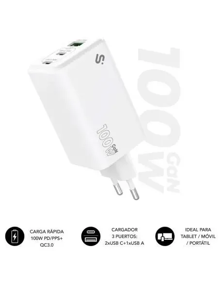 SUBBLIM CARGADOR GAN 35W CHARGER USB C