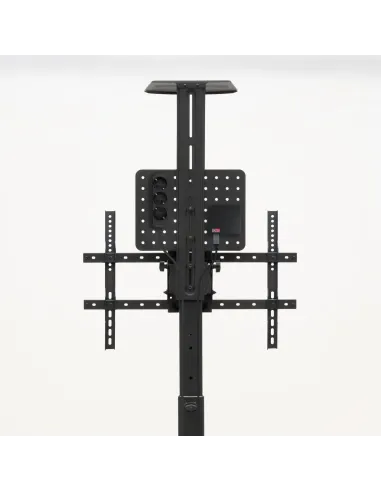 TooQ “COMETA” Soporte de Suelo con Ruedas con Regulación de Altura para Pantallas 37"- 70", Rotación 90°, Negro