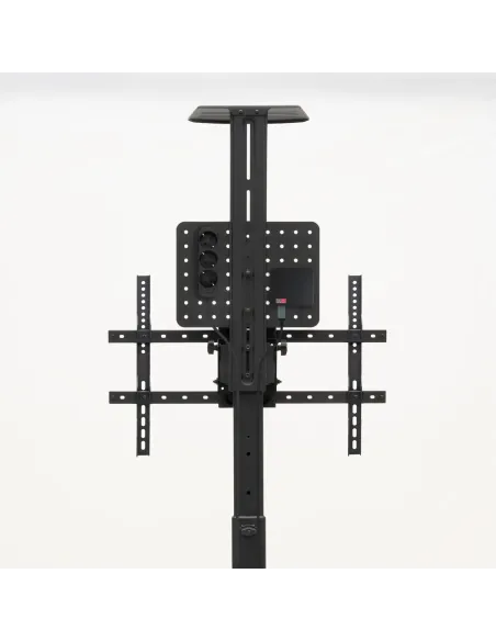 TooQ “COMETA” Soporte de Suelo con Ruedas con Regulación de Altura para Pantallas 37"- 70", Rotación 90°, Negro