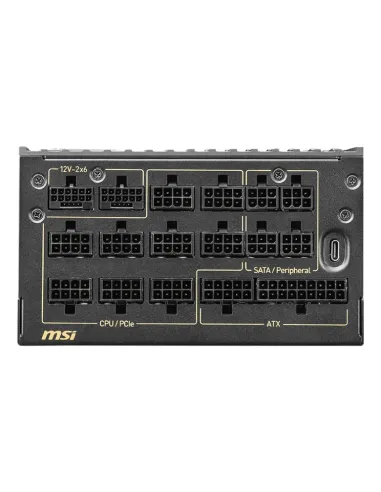 MSI MEG Ai1600T PCIE5 unidad de fuente de alimentación 1600 W 24-pin ATX ATX Negro