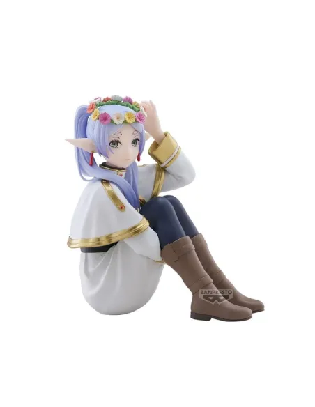 Figura banpresto frieren beyond journey's end espresto frieren con corona de flores 13cm