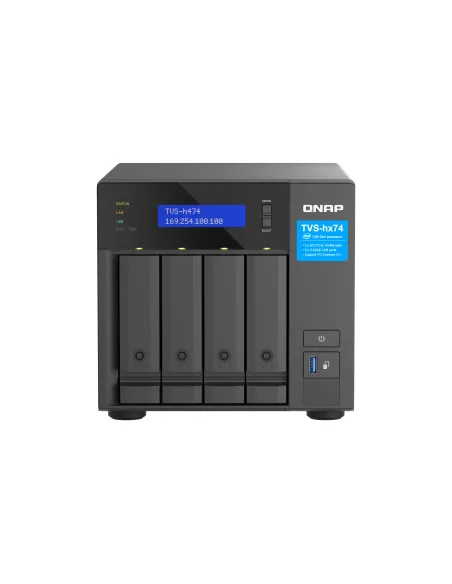 QNAP TVS-H474 NAS Torre Intel® Pentium® G7400 8 GB DDR4 0 TB QuTS hero Negro