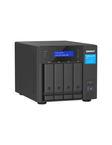 QNAP TVS-H474 NAS Torre Intel® Pentium® G7400 8 GB DDR4 0 TB QuTS hero Negro