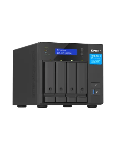 QNAP TVS-H474 NAS Torre Intel® Pentium® G7400 8 GB DDR4 0 TB QuTS hero Negro