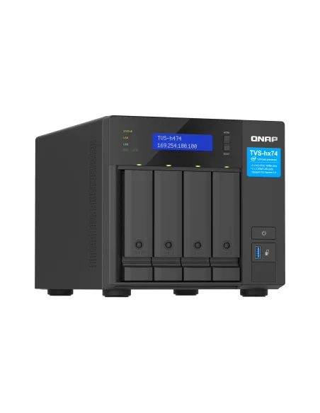 QNAP TVS-H474 NAS Torre Intel® Pentium® G7400 8 GB DDR4 0 TB QuTS hero Negro