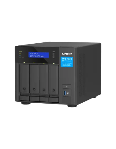 QNAP TVS-H474 NAS Torre Intel® Pentium® G7400 8 GB DDR4 0 TB QuTS hero Negro