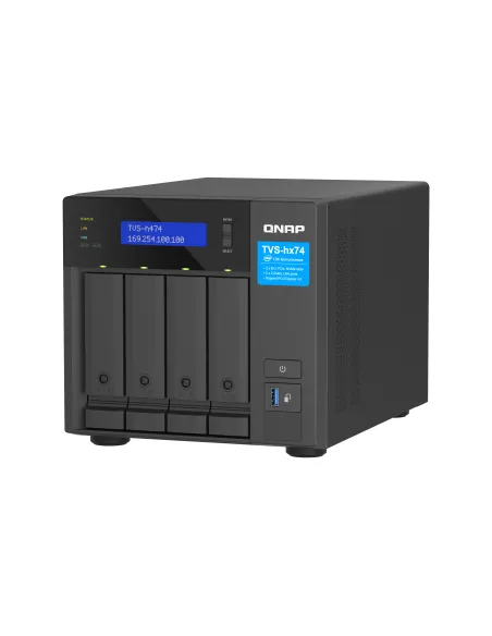 QNAP TVS-H474 NAS Torre Intel® Pentium® G7400 8 GB DDR4 0 TB QuTS hero Negro