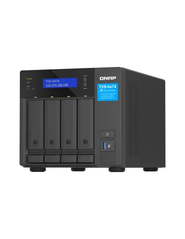 QNAP TVS-H474 NAS Torre Intel® Pentium® G7400 8 GB DDR4 0 TB QuTS hero Negro