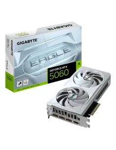 GIGABYTE GeForce RTX 5060 EAGLE OC ICE 8G Tarjeta Gráfica - 8GB GDDR7, 128bit, PCI-E 5.0, 2550 MHz Frecuencia del núcleo, 3 x