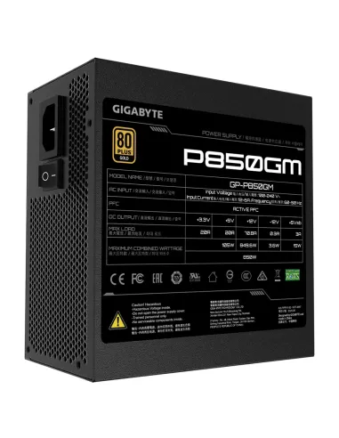 GIGABYTE P850GM unidad de fuente de alimentación 850 W 20+4 pin ATX ATX Negro