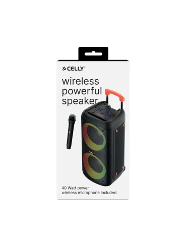 Celly PARTYSPEAKERWLM altavoz portátil o de fiesta Altavoz para fiestas Negro 40 W