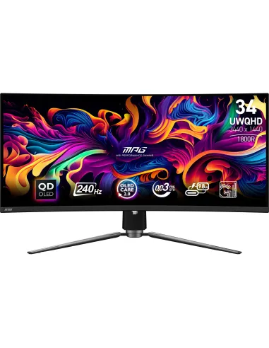 MSI MPG 341CQPX QD-OLED pantalla para PC 86,4 cm (34") 3440 x 1440 Pixeles UltraWide Quad HD Negro