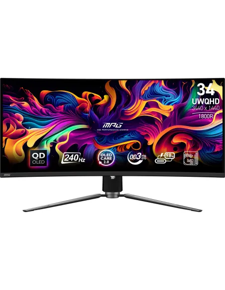 MSI MPG 341CQPX QD-OLED pantalla para PC 86,4 cm (34") 3440 x 1440 Pixeles UltraWide Quad HD Negro