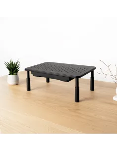 TooQ Soporte Elevador Multiusos para Monitor Portátil, Negro 2