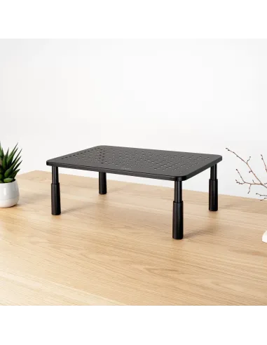TooQ Soporte Elevador Multiusos para Monitor Portátil, Negro