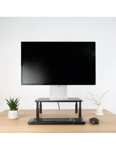 TooQ Soporte Elevador Multiusos para Monitor Portátil, Negro
