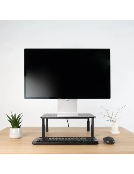 TooQ Soporte Elevador Multiusos para Monitor Portátil, Negro