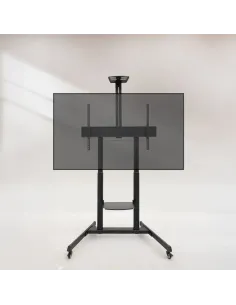 TooQ “AQUILES” Soporte de Suelo con Ruedas con Regulación de Altura para Pantallas 60"-100", Negro 2