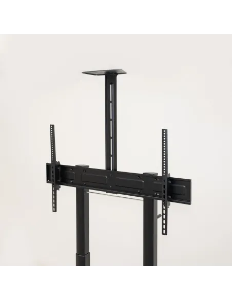 TooQ “AQUILES” Soporte de Suelo con Ruedas con Regulación de Altura para Pantallas 60"-100", Negro