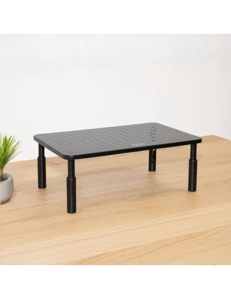 TooQ Soporte Elevador Multiusos para Monitor Portátil, Negro
