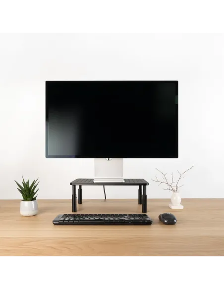 TooQ Soporte Elevador Multiusos para Monitor Portátil, Negro