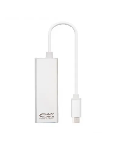 Nanocable Conversor USB-C A Ethernet Gigabit 10/100/1000 Mbps. 15cm