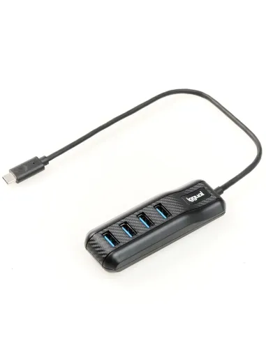 iggual Hub tipo C x 4 puertos USB 3.1 Carbon