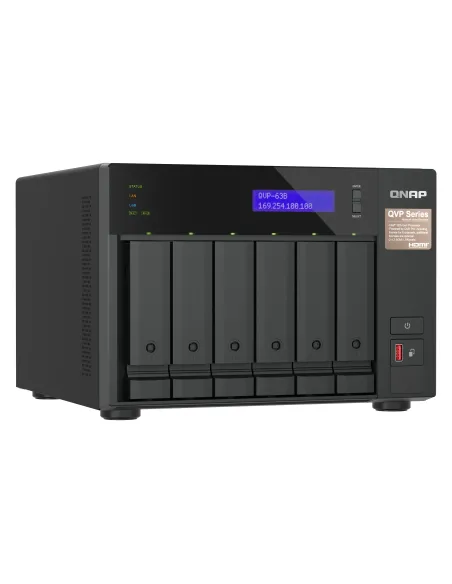 QNAP QVP-63B servidor de almacenamiento NAS Torre Intel® Core™ i3 16 GB DDR4 0 TB Negro