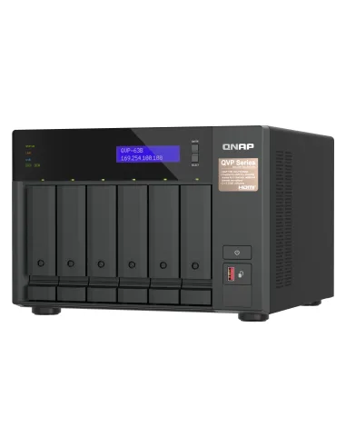 QNAP QVP-63B servidor de almacenamiento NAS Torre Intel® Core™ i3 16 GB DDR4 0 TB Negro