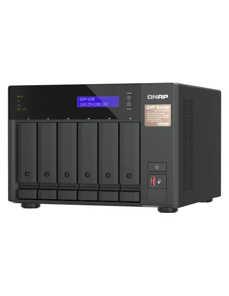 QNAP QVP-63B servidor de almacenamiento NAS Torre Intel® Core™ i3 16 GB DDR4 0 TB Negro