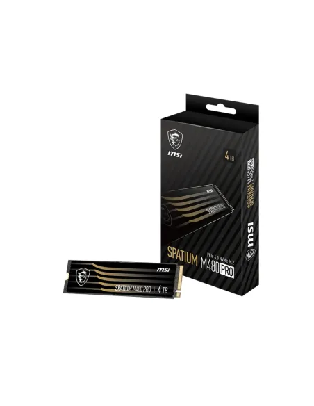 MSI SPATIUM M480 PRO PCIE 4.0 NVME M.2 4TB unidad de estado sólido PCI Express 4.0 3D NAND