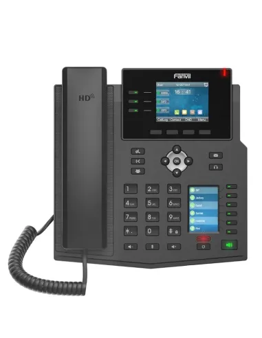 Fanvil X4U, 12 líneas SIP, 1 pantalla lateral