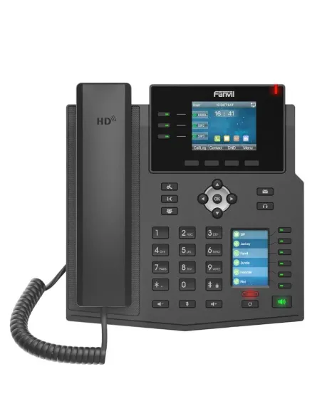 Fanvil X4U, 12 líneas SIP, 1 pantalla lateral