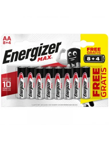 BLISTER 8 + 4 PILAS MAX TIPO LR6 (AA) ENERGIZER E301531604