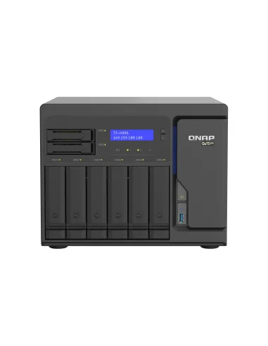 QNAP TS-h886 NAS Torre Intel® Xeon® D D-1602 8 GB DDR4 0 TB QuTS hero Negro