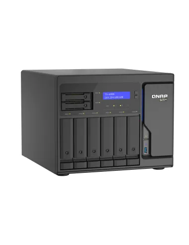 QNAP TS-h886 NAS Torre Intel® Xeon® D D-1602 8 GB DDR4 0 TB QuTS hero Negro