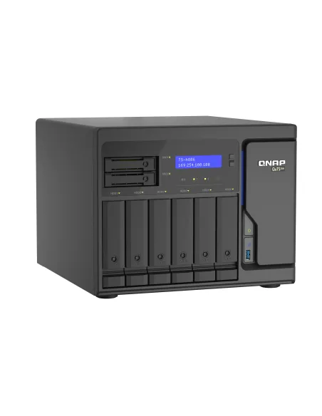QNAP TS-h886 NAS Torre Intel® Xeon® D D-1602 8 GB DDR4 0 TB QuTS hero Negro