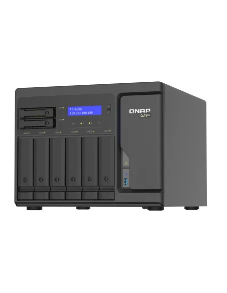 QNAP TS-h886 NAS Torre Intel® Xeon® D D-1602 8 GB DDR4 0 TB QuTS hero Negro