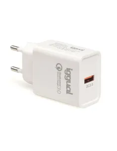 iggual Cargador 1xUSB carga rápida QC3.0 18W
