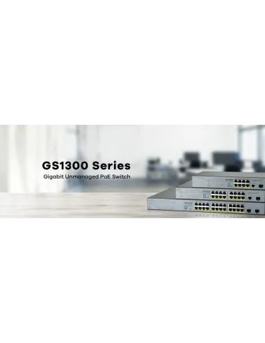 Zyxel GS1300-26HP-EU0101F switch No administrado Gigabit Ethernet (10 100 1000) Energía sobre Ethernet (PoE) Gris