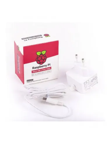 RASPBERRY FUENTE DE ALIMENTACION USB-C 5.1V 3A - BLANCO - PARA RASPBERRY PI 4 (1873421)