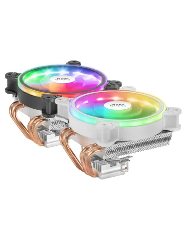 Mars Gaming MCPU220W, Disipador CPU Blanco, TDP 140W, Dual ARGB, Silencioso PWM