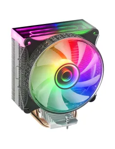 Mars Gaming MCPU-VR Negro, Disipador CPU, Doble Espejo Infinito ARGB, 4 Heatpipes HCT, TDP 180W, Ventilador Ultra-silencioso