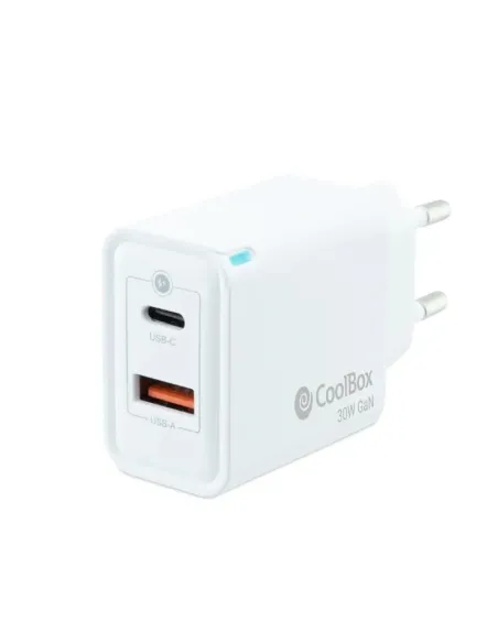 CoolBox Cargador USB 30W con tecnología GaN