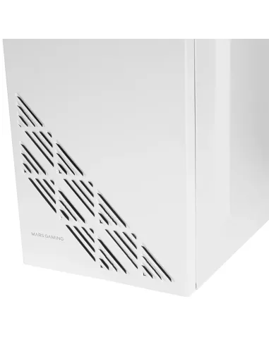 Mars Gaming MC100W - Caja Gaming ATX, ventilador 90mm FRGB, ventilación convect-cool, color blanco