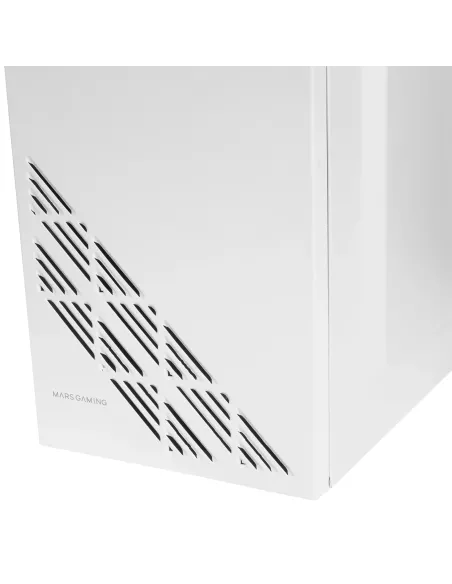Mars Gaming MC100W - Caja Gaming ATX, ventilador 90mm FRGB, ventilación convect-cool, color blanco