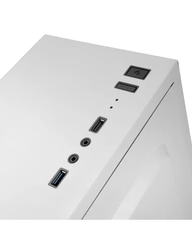 Mars Gaming MC100W - Caja Gaming ATX, ventilador 90mm FRGB, ventilación convect-cool, color blanco
