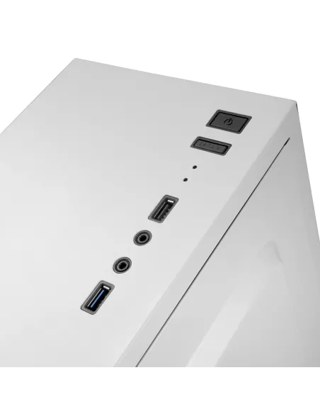 Mars Gaming MC100W - Caja Gaming ATX, ventilador 90mm FRGB, ventilación convect-cool, color blanco