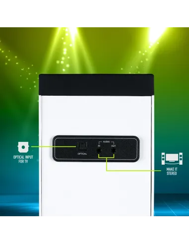 NGS SKY CHARM Microcadena de música para uso doméstico 50 W Blanco